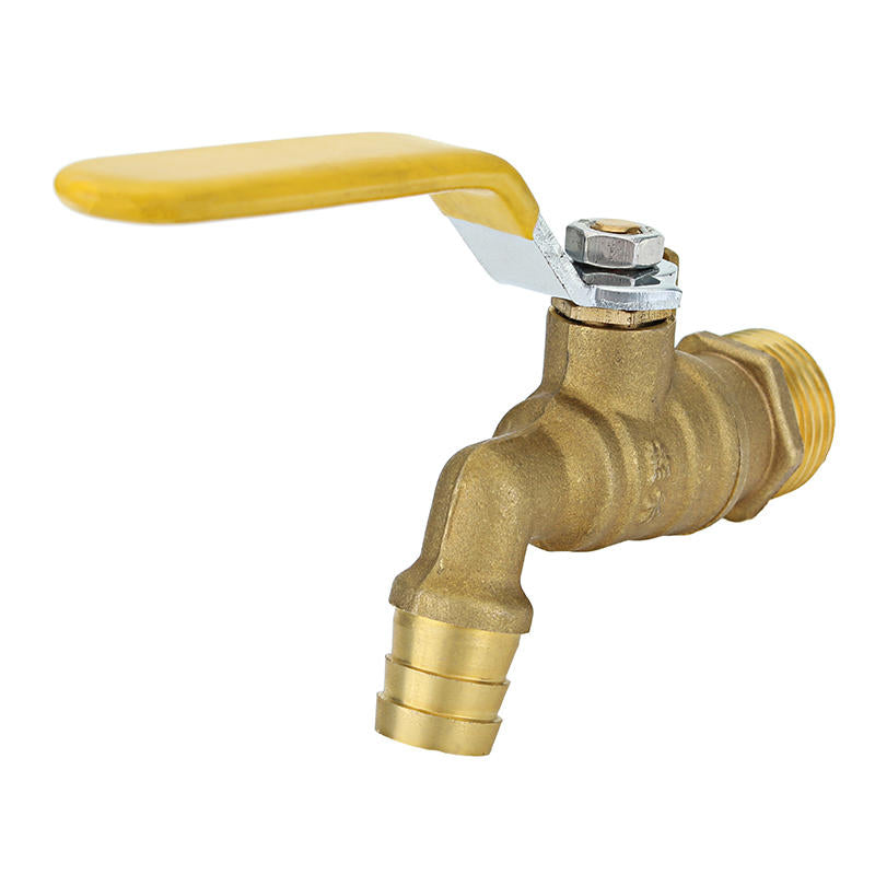 Brass Water Faucet Tap with Quick-Opening Lever Handle and Ball Valve for Hot Water