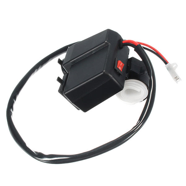 12V/24V 3.1A Waterproof Motorcycle Dual USB Charger with LED Voltmeter Socket