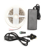 DC12V 5M Red:Blue 5:1 SMD5050 LED Grow Light Strip + Power Supply, Non-Waterproof, Full Spectrum