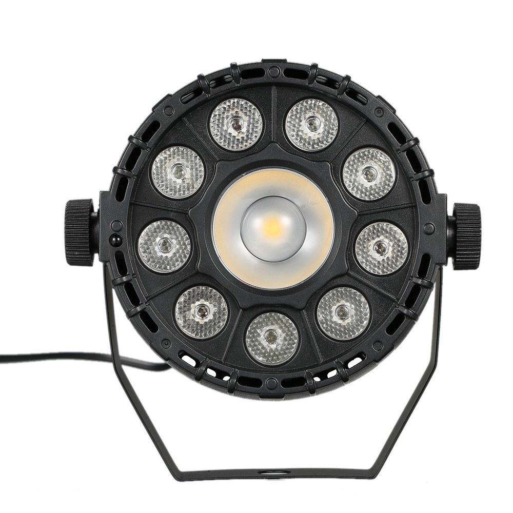 15W 10 LED RGB Yellow Strobe Par Lamp with DMX & Sound Remote Control for DJ Party Stage Light AC90-240V