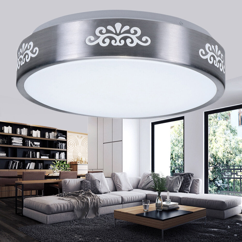 12W LED Recessed Ceiling Light, AC110-240V, Modern Round Mount Lamp for Bedroom, Study, Living Room