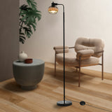 Modern & Rustic Rattan Hollow Cage Floor Lamp for Living Room or Bedroom