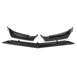 3Pcs Carbon Fiber Look Front Bumper Lip Spoiler Set