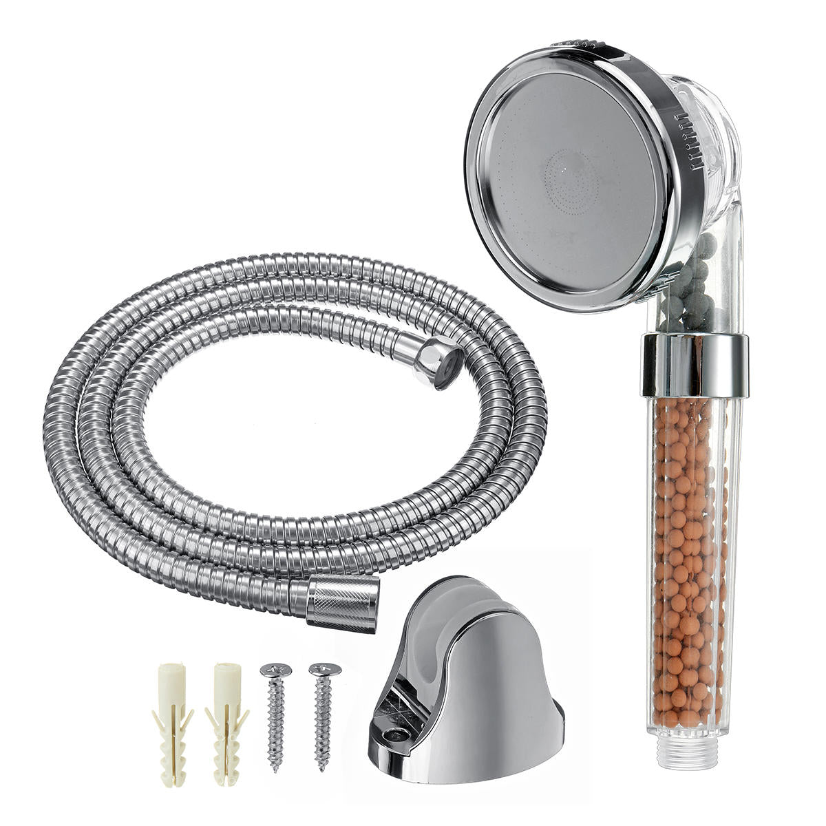 High Pressure Handheld Shower Head with Adjustable 3 Modes and Filter Stones for Bathroom