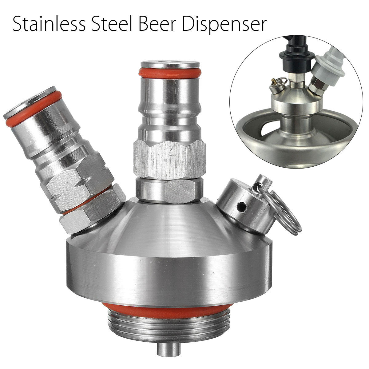 Stainless Steel Mini Keg Beer Dispenser for Home Brew and Craft Beverages