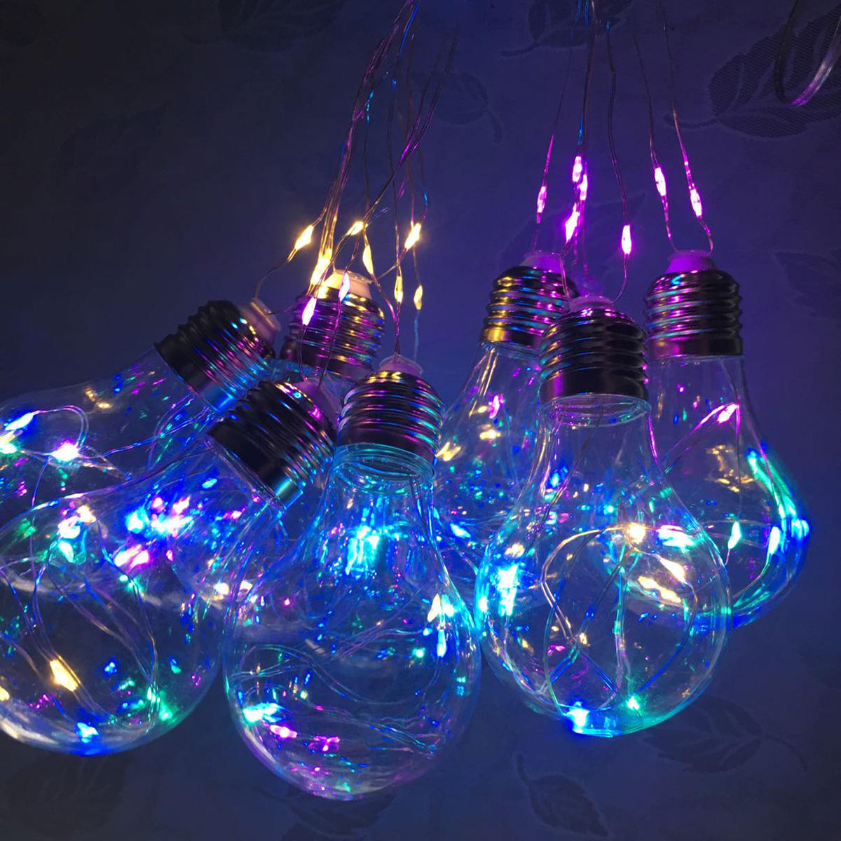 Lichterkette mit 10 LED-Glühwürmchen – Hängebirnen für Partys, Hochzeiten, Heimdekoration, romantische Atmosphäre