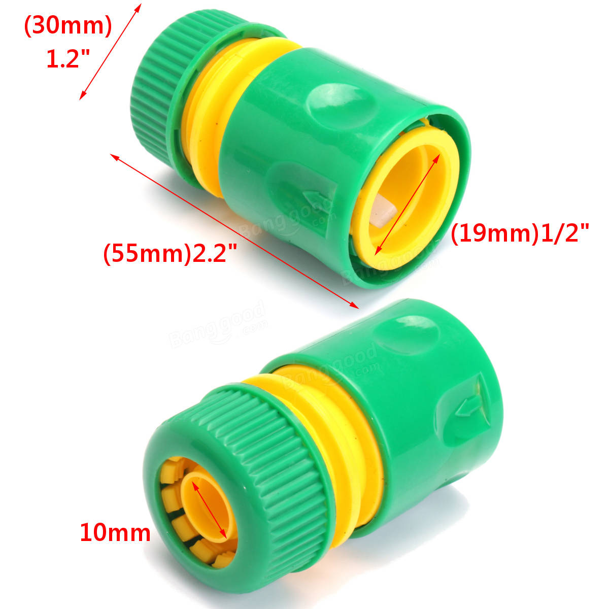 10Pcs 1/2" Garden Tap Water Hose Connector Quick Coupler Adapter Joiner