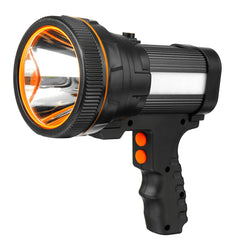 Super Bright Handheld Flashlight Searchlight with Tripod, USB Rechargeable, IPX4 Waterproof