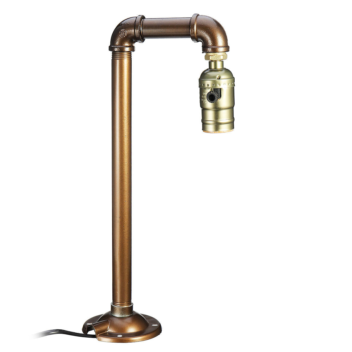 Industrial Water Pipe E27 Bulb Desk Lamp - Home Bedroom Light Fixture Decor