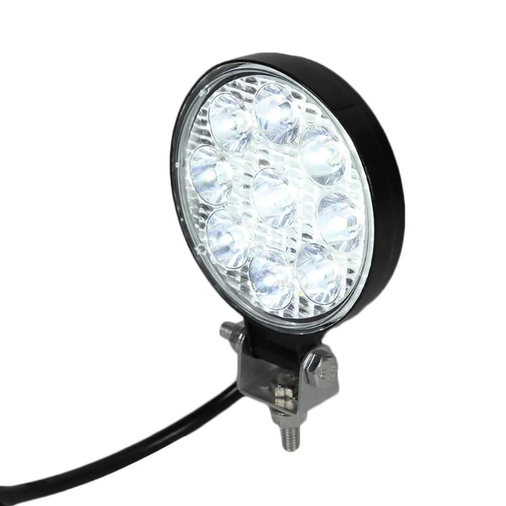 27W LED Work Light 9V-85V Waterproof Headlight White/Blue Round Fog Lamp for Car Motorcycle