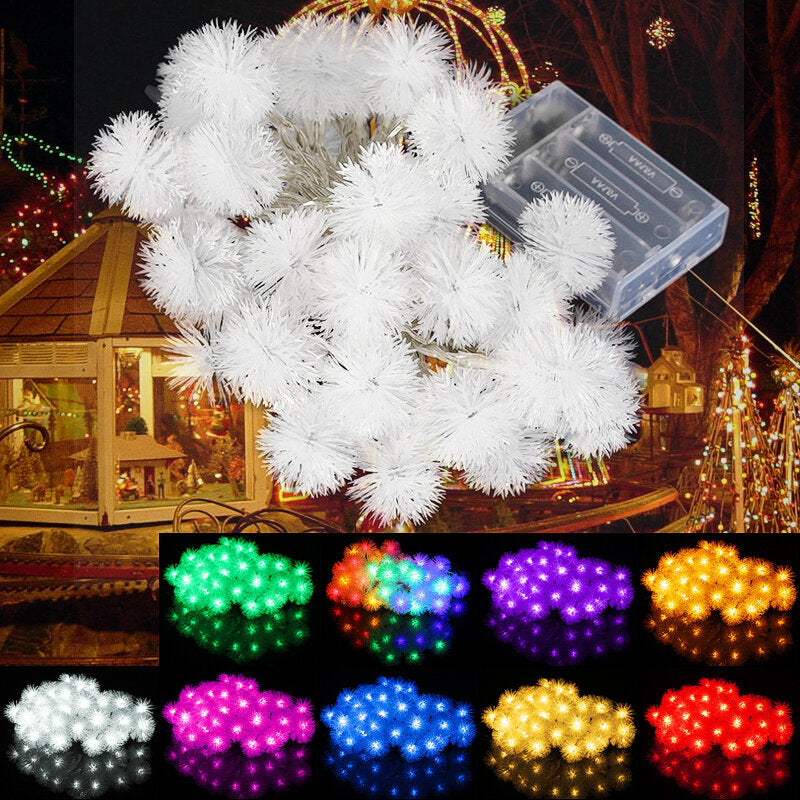 4M 40LED Multi-color Snow Fairy String Lights - Flexible, Portable, High Brightness