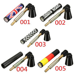 Union Jack UK GER Flag Carbon Fiber Car Antenna - 7.7cm/10.7cm