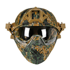 Army Tactical Helmet with Mask for Motorcycle, Hunting, and Outdoor Riding