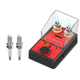 EU/US Plug 100-240V Car Spark Plug Tester, 6000rpm Ignition System Diagnostic Tool, Double Hole Analyzer