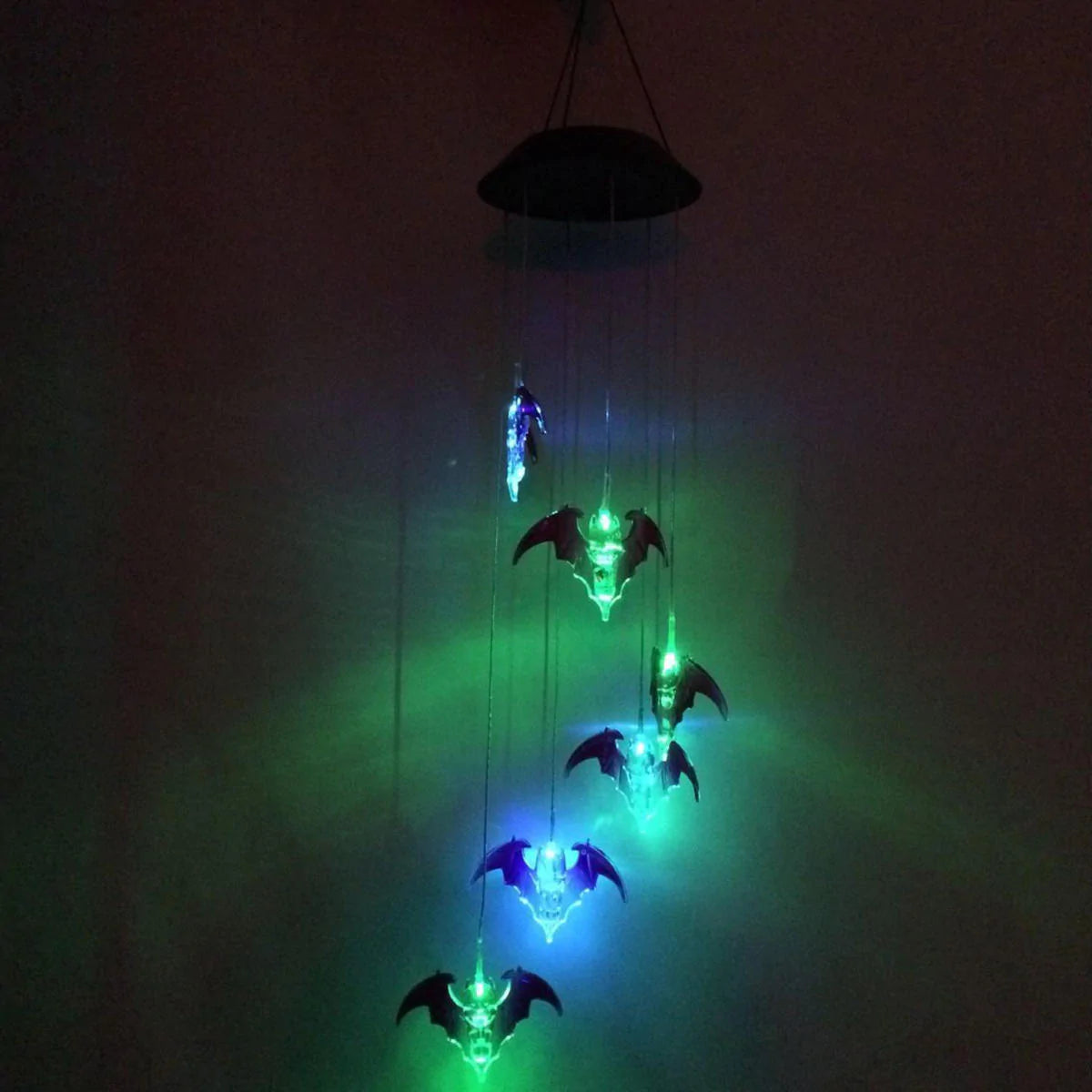 Solar Powered LED Wind Chimes Light - Color Changing Hanging Lamp for Garden and Yard