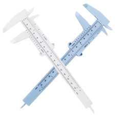 6-Inch 150mm Mini Vernier Caliper Double Scale Plastic Measuring Tool - 2 Pack