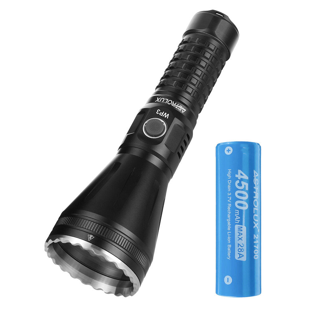 2.9KM 562LM Long Distance LEP Flashlight, Waterproof Spotlight with 28A High Drain 21700 Li-ion Battery