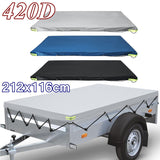 Waterproof Windproof Trailer Cover with Rubber Belt - 208x114x13cm Dust Protector