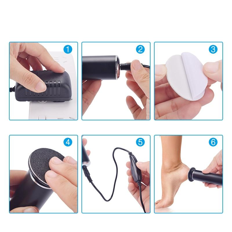 Electric Pedicure Foot File: Remove Dead Skin & Calluses from Heels and Legs