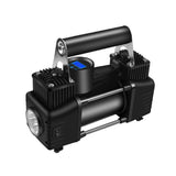 12V 150PSI Dual Cylinder Car Tire Inflator - Portable Auto Air Compressor Pump with Smart Preset and LED Light