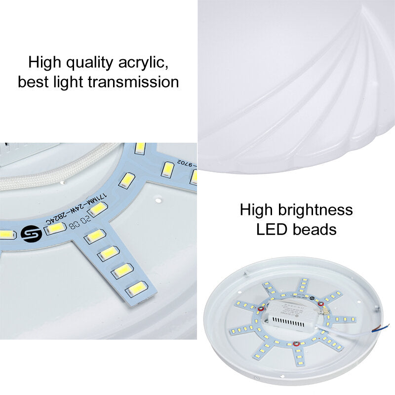 14" 30W LED Ceiling Light, Ultra Thin Flush Mount, 85-265V Round Home Fixture Lamp