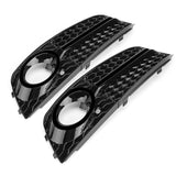 Glossy Standard Style Car Front Fog Light Cover Grille Pair