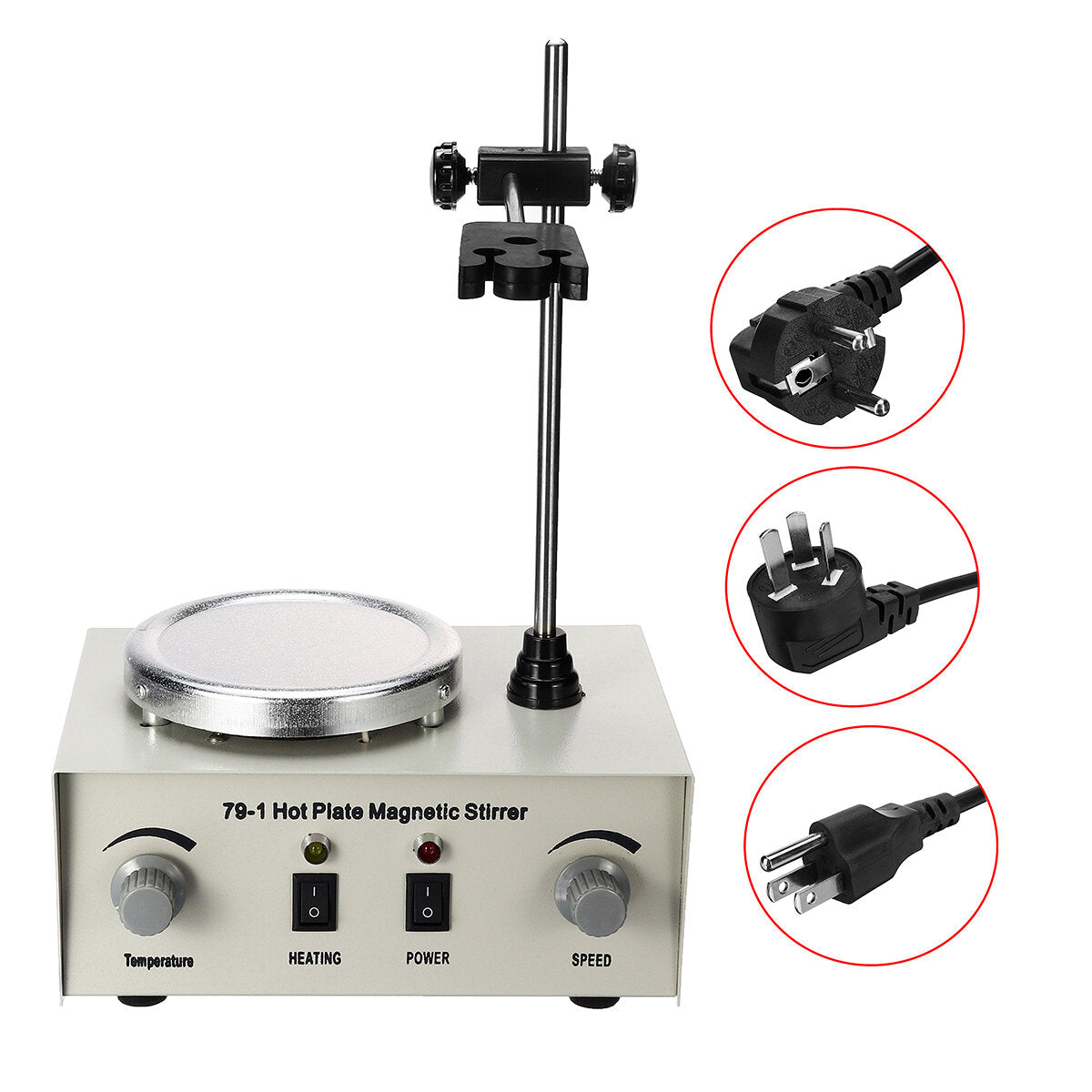 1000ML Hot Plate Magnetic Stirrer Lab Mixer with Adjustable Temperature and Speed