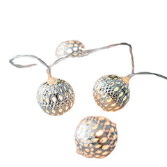 2M 20 LED Metal Bell String Lights - Fairy Lights for Christmas, Wedding, Festival Decor