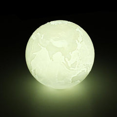 18cm 3D Earth Lamp - USB Rechargeable, Touch Sensor, Color Changing LED Night Light, DC5V Gift