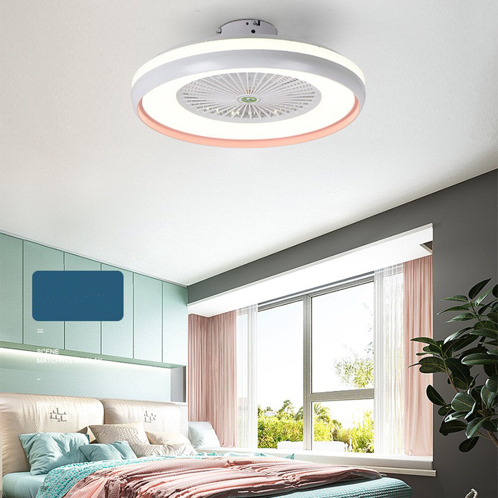 Modern LED Ceiling Light with Adjustable Wind Speed and Remote Control for Bedroom & Living Room