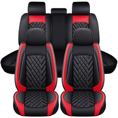 11pcs Universal 5 Seater Car Seat Covers - PU Leather Non-Slip Cushion Protector Mat