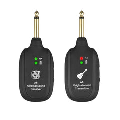 Rechargeable UHF Guitar Wireless System with Transmitter and Receiver