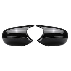 Glossy Black Car Rear View Mirror Cap Cover Replacement - Left & Right