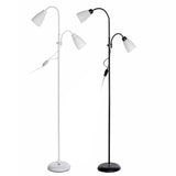 Modern Double Head Floor Lamp with Adjustable Lampshade for Reading, Home Use, AC220V