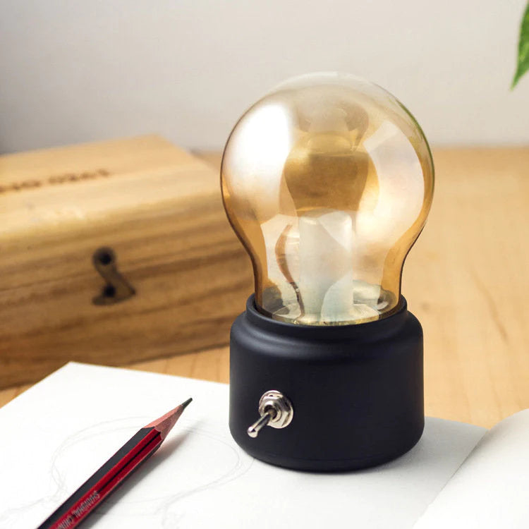 Portable USB Charging Mini Desktop Light - Bulb Shape Night Light