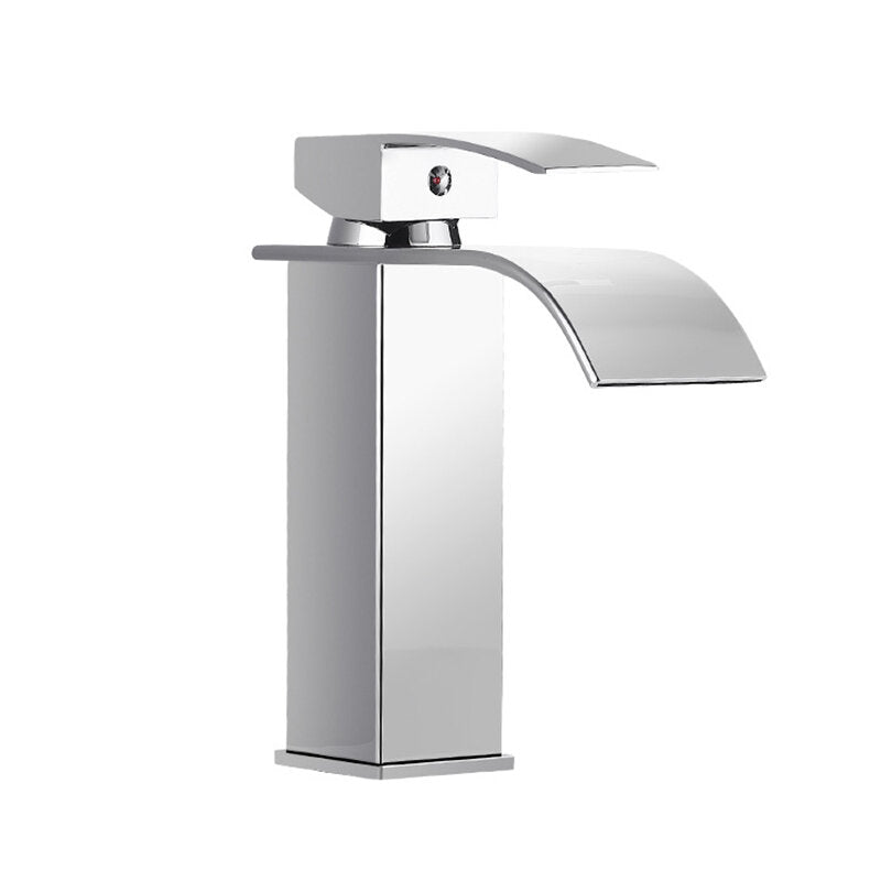 Waterfall Bathroom Basin Faucet - Single Lever, Hot & Cold Water Tap