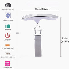 110lb/50kg Digital Portable Luggage Scale with 4 Units for Suitcases