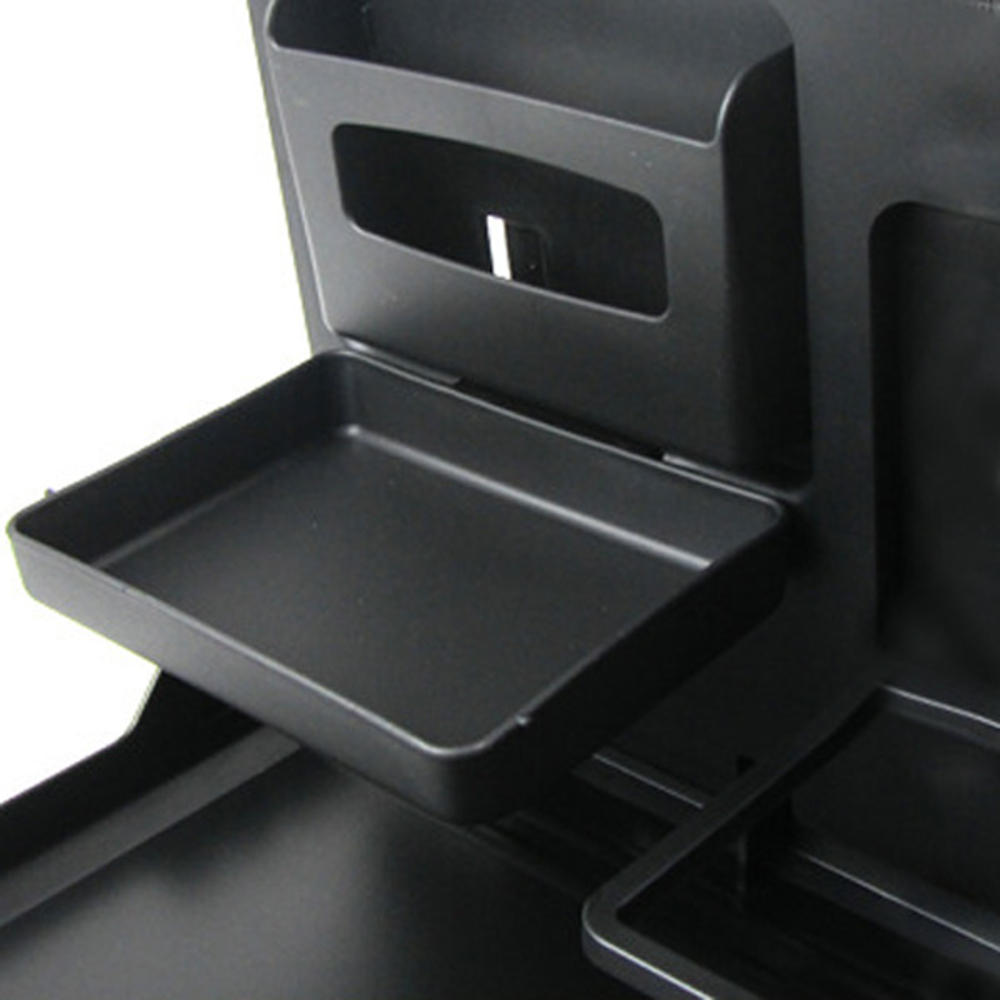 Foldable Car Seat Back Table: Multi-Layer Food & Drink Holder with Multifunctional Phone Stand