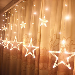 220V LED Star Curtain Light String for Home Decor, Celebrations, Festivals, and Weddings