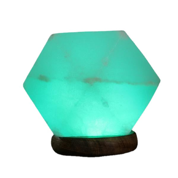 Colorful LED Natural Crystal Rock USB Salt Lamp Night Light Decor