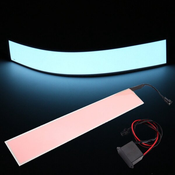 12x2 Inch 12V Flexible EL Tape Panel Backlight with Inverter - Electroluminescent Decorations Light