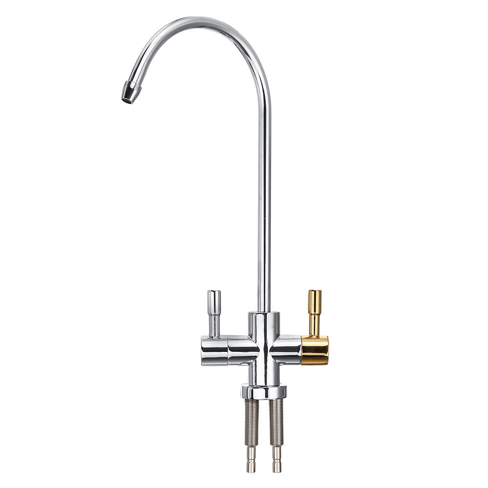 Zinc Alloy Reverse Osmosis Faucet - 360 Degree Swivel Spout, High Arc, Single Handle, Hot/Cold Mixer for Drinking Water Filter