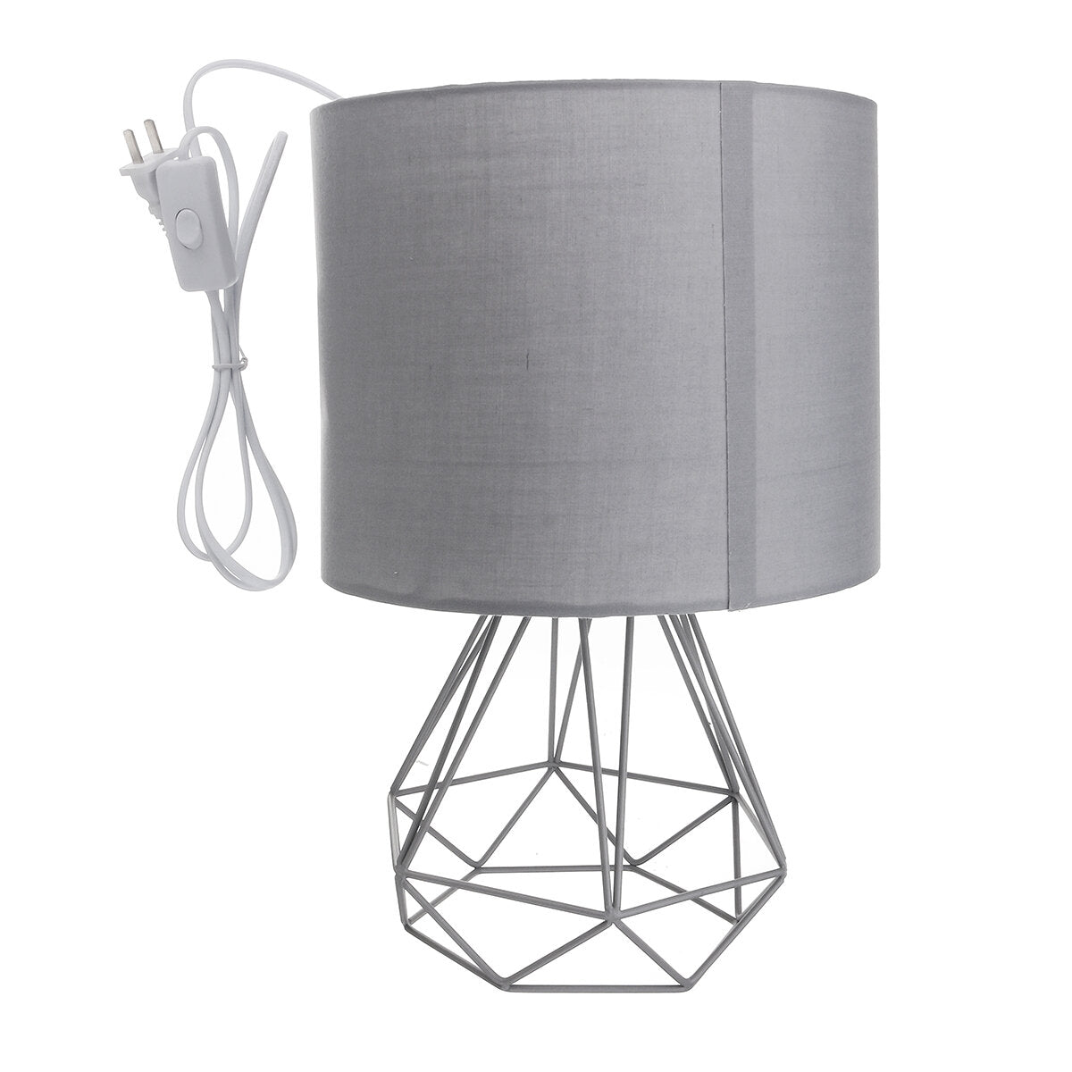 Modern Hollowed Out Bedside Table Lamp with Shade for Living Room or Bedroom Desk