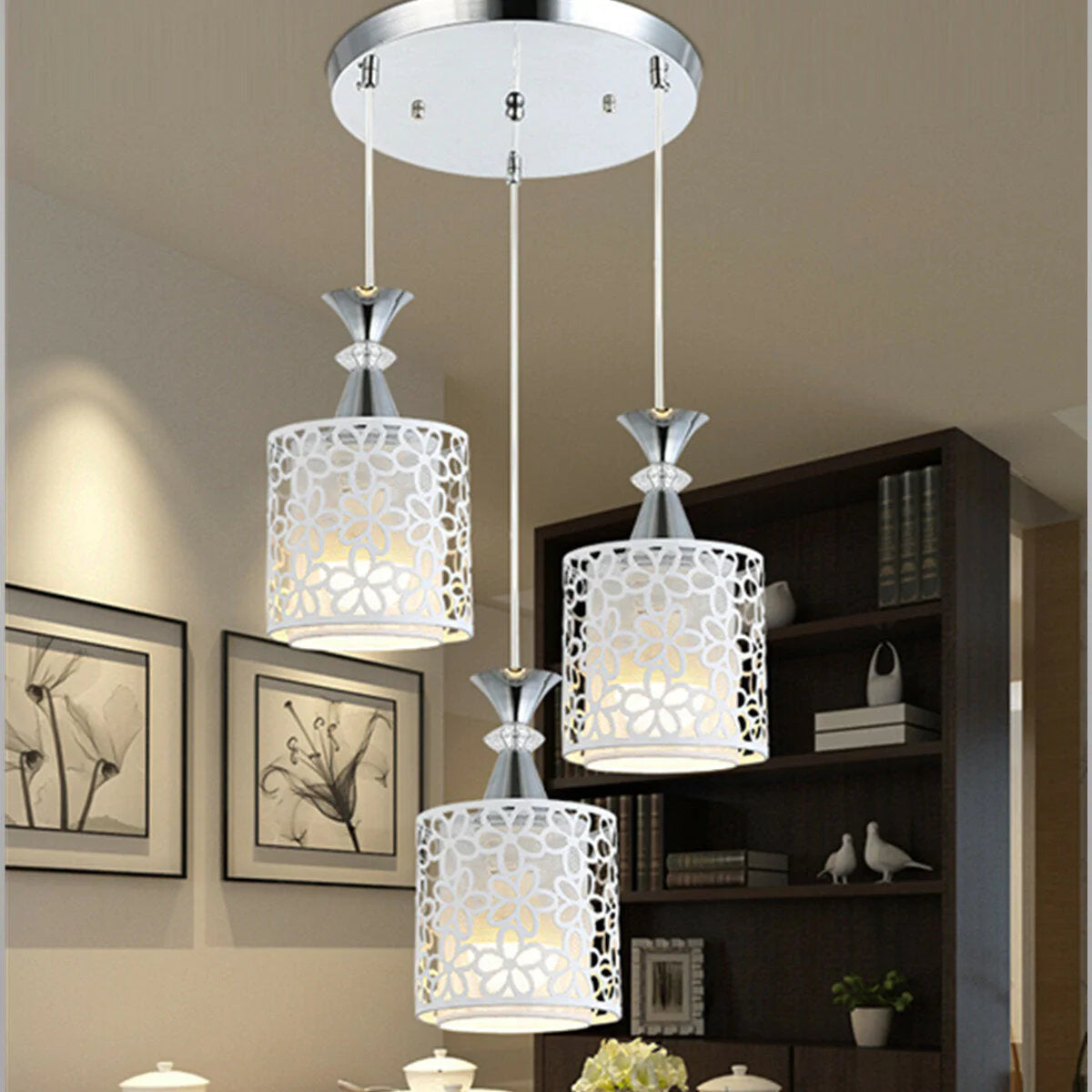 Modern LED Flower Petal Ceiling Light - Pendant Lamp for Dining Room Chandelier Decor