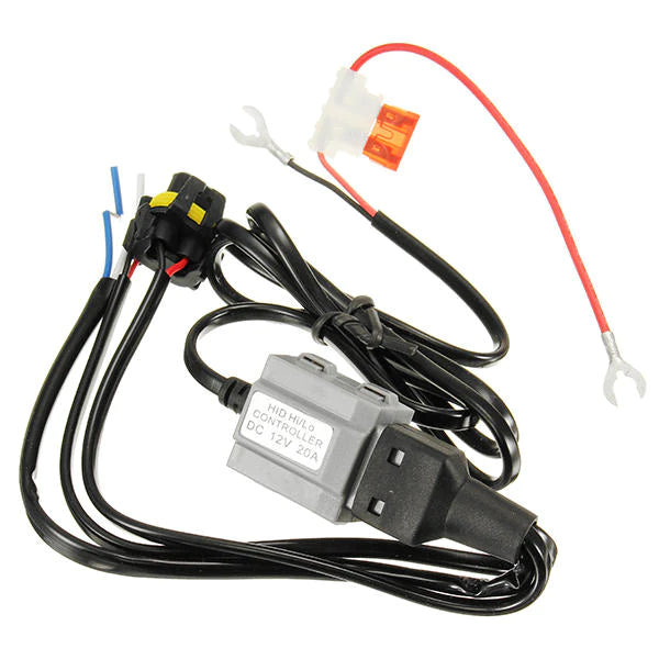 DC 12V 20A Motorcycle Xenon HID Lamp Controller High/Low Light Stabilizer Harness Wiring