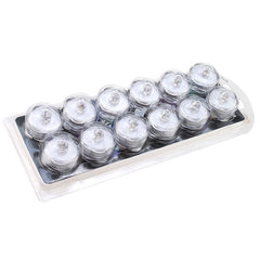 12Pcs Waterproof Flameless Colorful LED Candle Lights for Wedding and Christmas Decorations