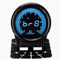 52mm LED Dual Display Oil Temp & Pressure Gauge - 10 Colors, Auto Oil Pressure Meter with Sensor