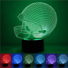 Colorful Rugby Hat 3D Touch Control USB LED Desk Lamp Night Light