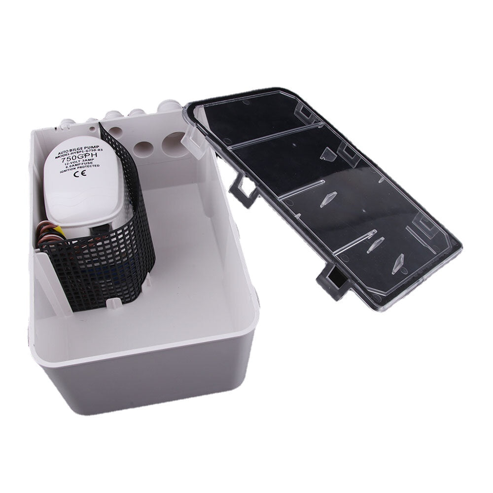 24V 750GPH 47.5 L/min Shower Sump Water Pump Kit for Boat, Marine, Yacht, RV, Truck, Trailer