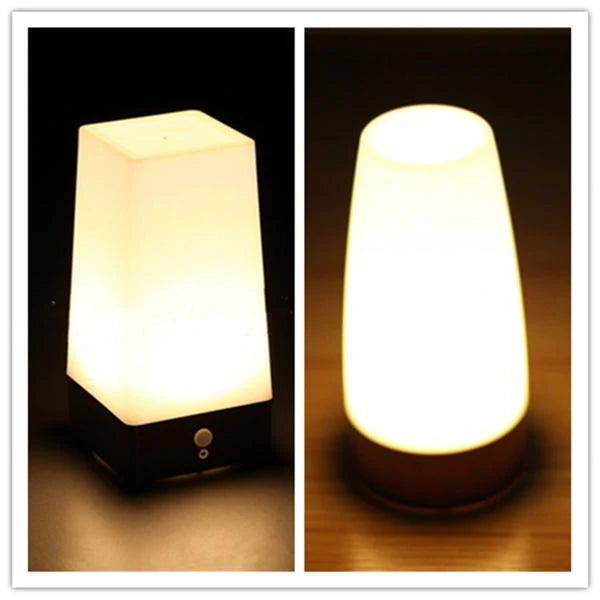 Wireless LED Night Light Table Lamp with Motion Sensor, Battery Operated for Indoor Lighting